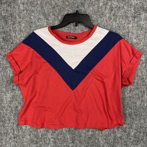 Terranova T-Shirt Crop Top Short Sleeve Casual Clothing Womens Large L Cotton‎